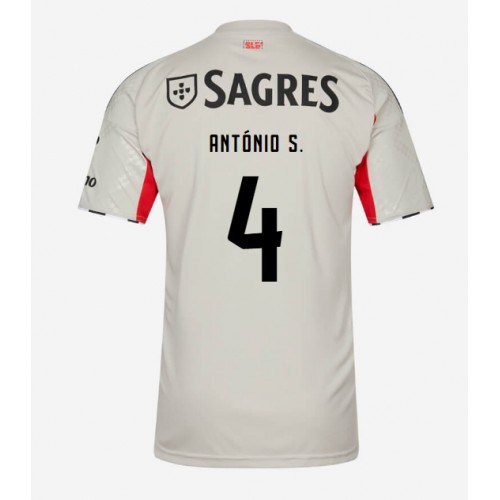 Moški Nogometni dresi Benfica Antonio Silva #4 Gostujoči 2025-26 Kratek Rokav